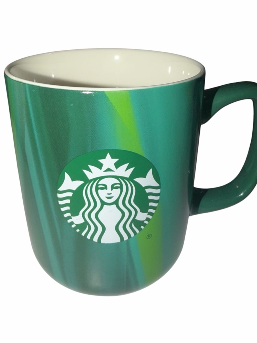 Starbucks 2022 Emerald Green Swirl Ceramic Mug - Picture 2 of 5